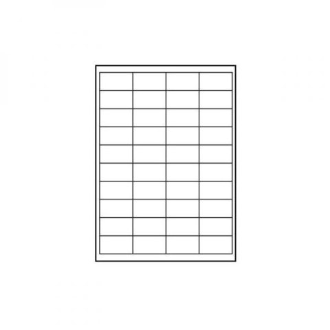 Logo etykiety 48.5mm x 25.4mm, A4, matowe, białe, 44 etykiety, 140g/m2, pakowane po 10 szt., do drukarek atramentowych i laserow