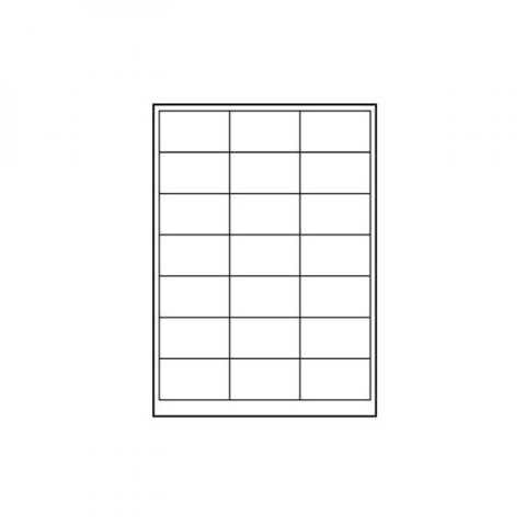 Logo etykiety 63mm x 39.5mm, A4, matowe, białe, 21 etykieta, 140g/m2, pakowane po 10 szt., do drukarek atramentowych i laserowyc