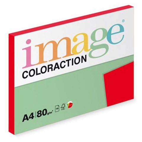 Papier kserograficzny Coloraction, Chile, A4, 80 g/m2, ciemne czerwony, 100 arkusza, nadaje się do druku atramentowego