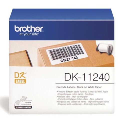 Brother etykiety papierowe 102mm x 51mm, biała, 600 szt., DK11240, do drukarek typu QL