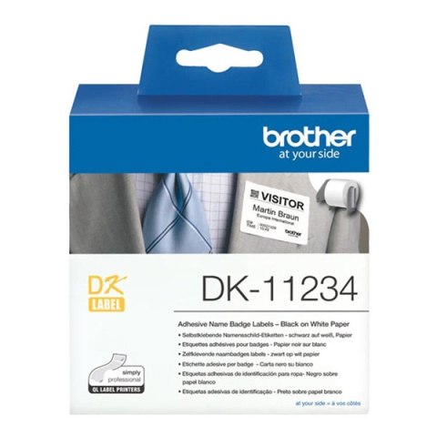 Brother etykiety papierowe 60mm x 86mm, biała, 260 szt., DK11234, do drukarek typu QL