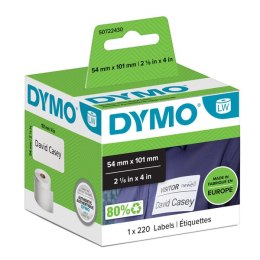 Dymo etykiety papierowe 101mm x 54mm, białe, adresowe, 220 szt., 99014, S0722430