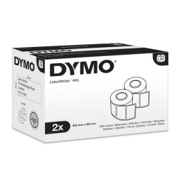 Dymo etykiety papierowe 102mm x 59mm, białe, duże etykiety adresowe 4XL, 2X575 szt., S0947420