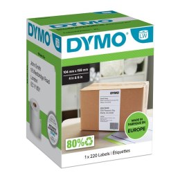 Dymo etykiety papierowe 159mm x 104mm, białe, duże, 220 szt., S0904980