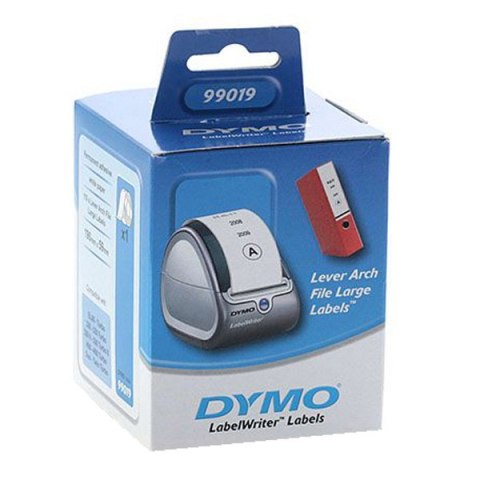 Dymo etykiety papierowe 190mm x 59mm, białe, na szerokie segregatory, 110 szt., 99019, S0722480 Dymo etykiety papierowe 190mm x 59mm, białe, na szerokie segregatory, 110 szt., 99019, S0722480
