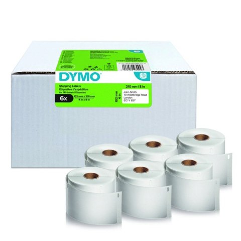 Dymo etykiety papierowe 210mm x 102mm, białe, 6 x 140 szt., 2177565 Dymo etykiety papierowe 210mm x 102mm, białe, 6 x 140 szt., 2177565