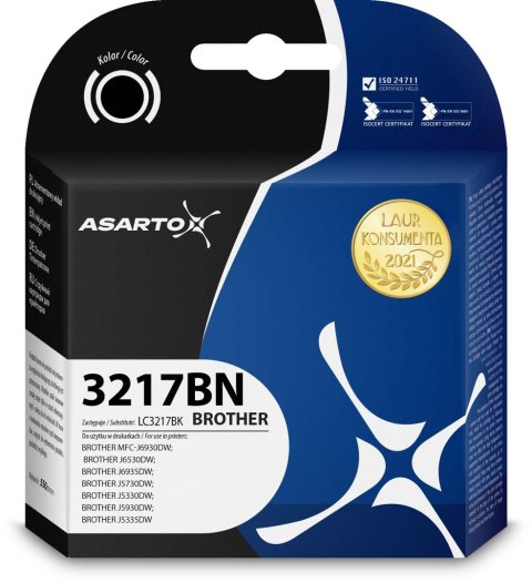 Tusz Asarto do Brother 3217BN | LC3217BK | 550 str. | black Asarto