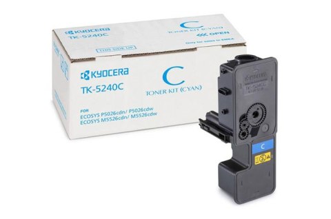 Oryginalny Toner Cyan Kyocera M5526, P5026 (TK5240C, TK-5240C, 1T02R7CNL0)