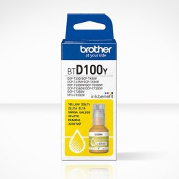 Brother oryginalny ink / tusz BTD100Y, yellow, 5000s, 48.8ml