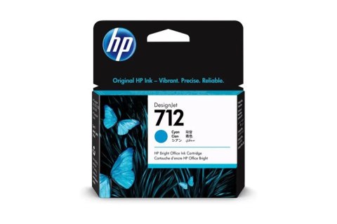 Oryginalny Tusz Cyan HP 712 (3ED67A)